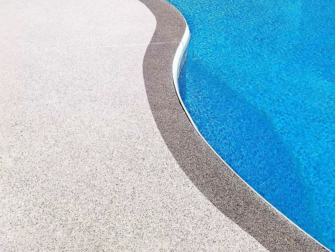 close view on quartz sand concrete resurfacing